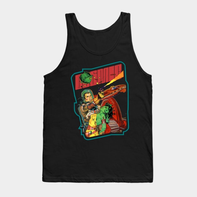 Cosmic vintage cartoon comics sci fi retro Tank Top by SpaceWiz95